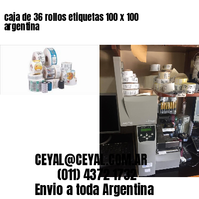 caja de 36 rollos etiquetas 100 x 100 argentina