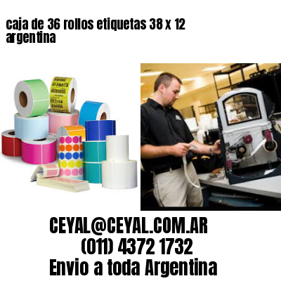 caja de 36 rollos etiquetas 38 x 12 argentina