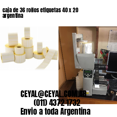 caja de 36 rollos etiquetas 40 x 20 argentina