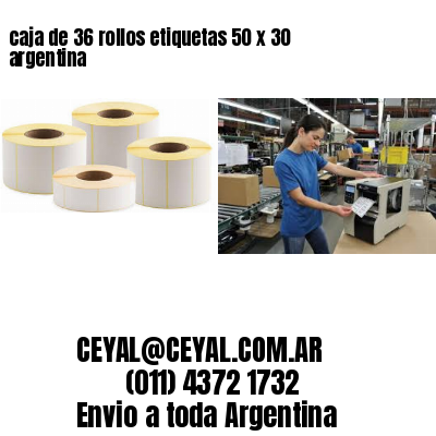 caja de 36 rollos etiquetas 50 x 30 argentina