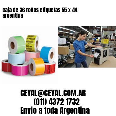 caja de 36 rollos etiquetas 55 x 44 argentina