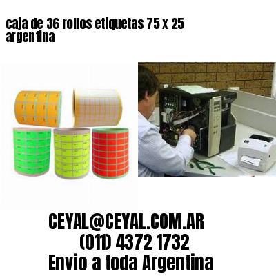 caja de 36 rollos etiquetas 75 x 25 argentina