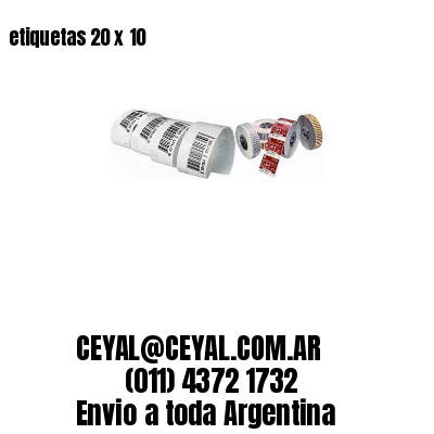 etiquetas 20 x 10
