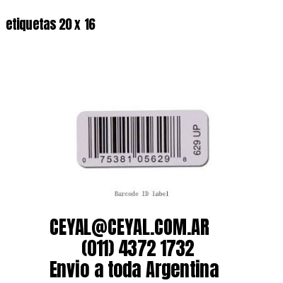etiquetas 20 x 16