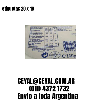 etiquetas 20 x 18