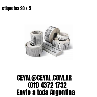 etiquetas 20 x 5