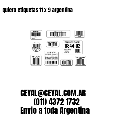 quiero etiquetas 11 x 9 argentina