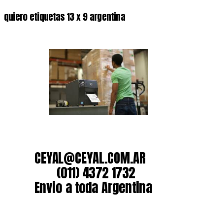 quiero etiquetas 13 x 9 argentina