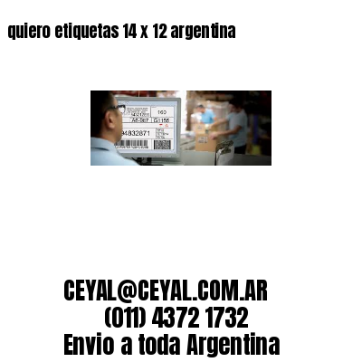 quiero etiquetas 14 x 12 argentina