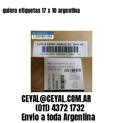 quiero etiquetas 17 x 10 argentina
