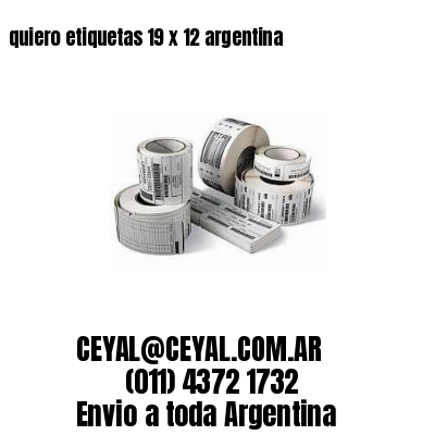 quiero etiquetas 19 x 12 argentina