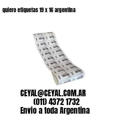 quiero etiquetas 19 x 16 argentina