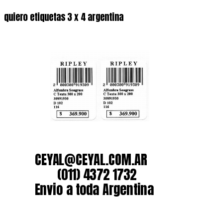 quiero etiquetas 3 x 4 argentina