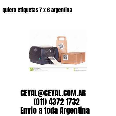 quiero etiquetas 7 x 6 argentina