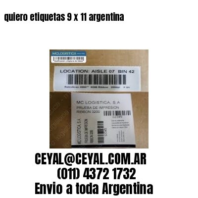 quiero etiquetas 9 x 11 argentina