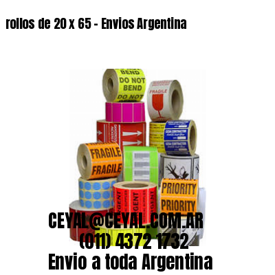 rollos de 20 x 65 – Envios Argentina