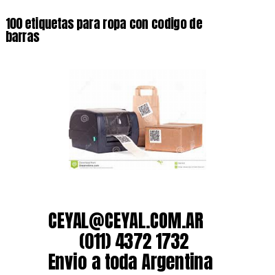 100 etiquetas para ropa con codigo de barras