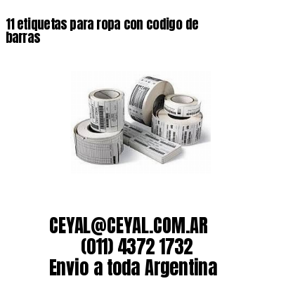 11 etiquetas para ropa con codigo de barras