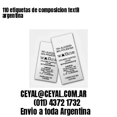 110 etiquetas de composicion textil argentina