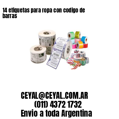 14 etiquetas para ropa con codigo de barras