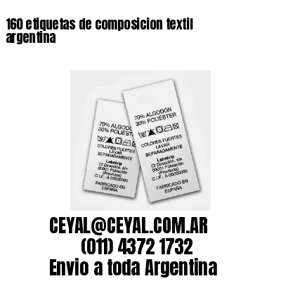 160 etiquetas de composicion textil argentina