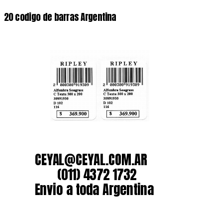 20 codigo de barras Argentina
