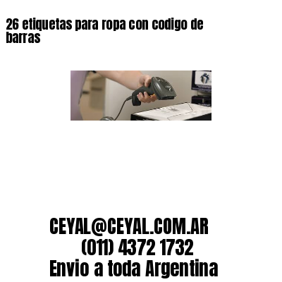 26 etiquetas para ropa con codigo de barras