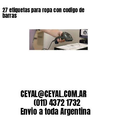 27 etiquetas para ropa con codigo de barras