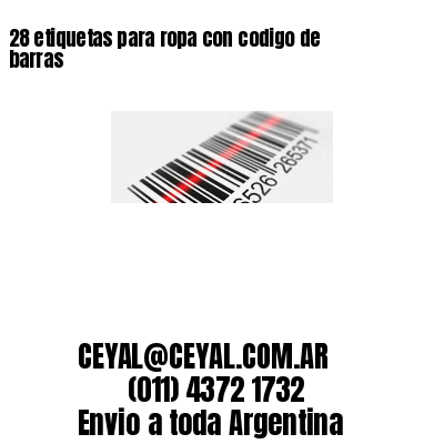 28 etiquetas para ropa con codigo de barras