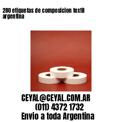 280 etiquetas de composicion textil argentina