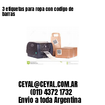3 etiquetas para ropa con codigo de barras
