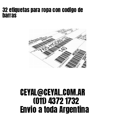 32 etiquetas para ropa con codigo de barras