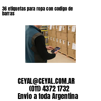 36 etiquetas para ropa con codigo de barras