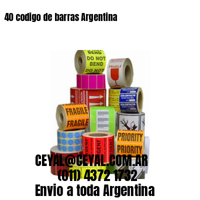 40 codigo de barras Argentina