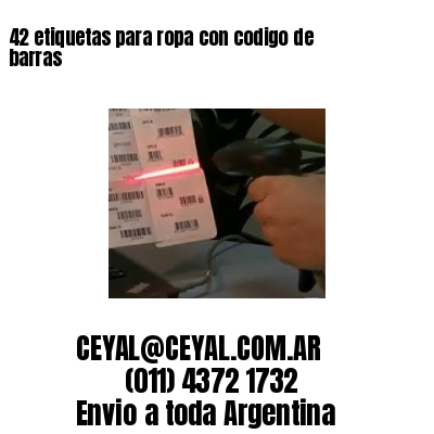 42 etiquetas para ropa con codigo de barras