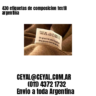430 etiquetas de composicion textil argentina