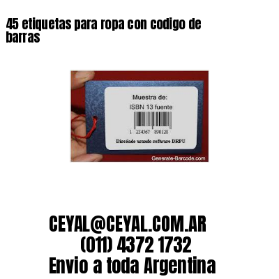 45 etiquetas para ropa con codigo de barras
