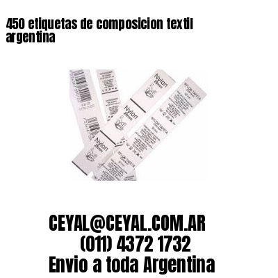 450 etiquetas de composicion textil argentina