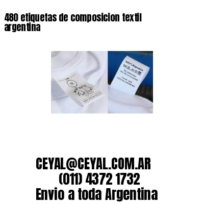480 etiquetas de composicion textil argentina