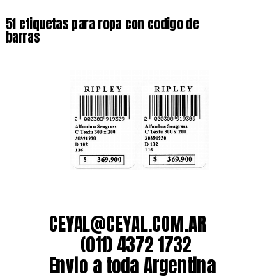 51 etiquetas para ropa con codigo de barras