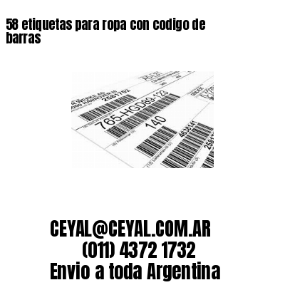 58 etiquetas para ropa con codigo de barras