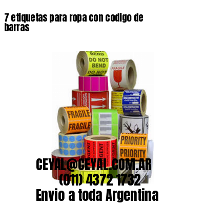 7 etiquetas para ropa con codigo de barras