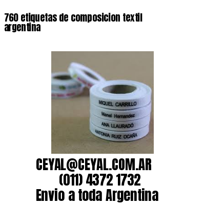 760 etiquetas de composicion textil argentina