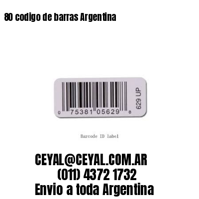 80 codigo de barras Argentina