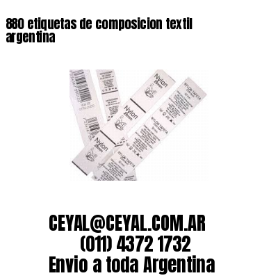 880 etiquetas de composicion textil argentina