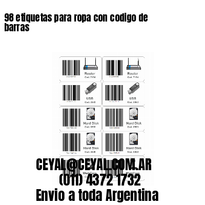 98 etiquetas para ropa con codigo de barras