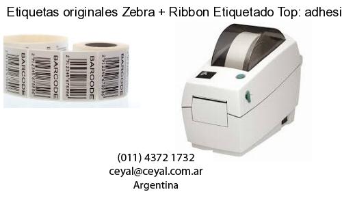 Etiquetas originales Zebra   Ribbon Etiquetado Top: adhesivo   ribbo