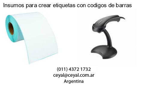Insumos para crear etiquetas con codigos de barras