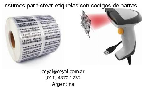 Insumos para crear etiquetas con codigos de barras