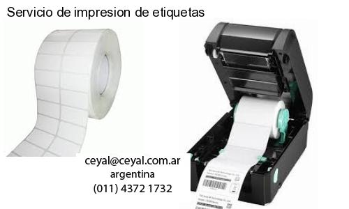 Servicio de impresion de etiquetas